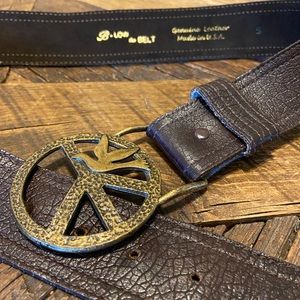 Brown leather belt
